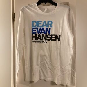 Dear Evan Hansen LS Logo Tee Shirt #WhoIsEvanHansen, “A New Musical” tagline Med